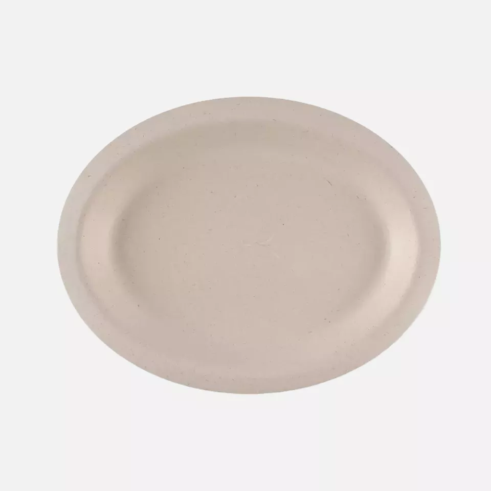 NATUREStar 410275, Oval Bagasse Plates, 260 x 200 mm, image 1, gallery thumbnail