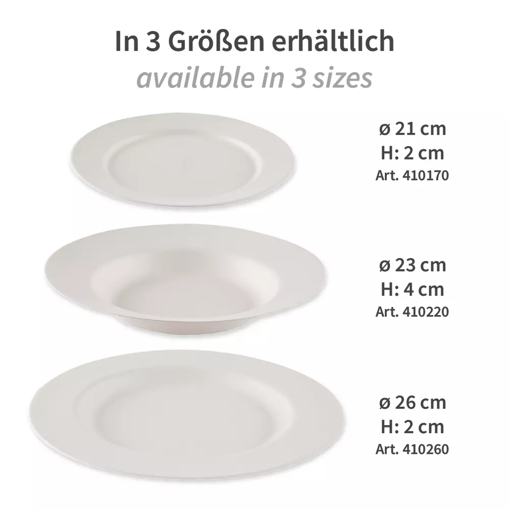 NATUREStar 410170, Gourmet Bagasse Plates, Ø 210 mm, image 3