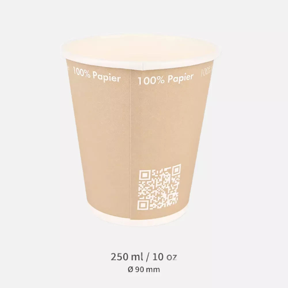 NATUREStar 403103, Organic Paperboard Coffee Cups, 250 ml / 10 oz, ø 90 mm, image 3