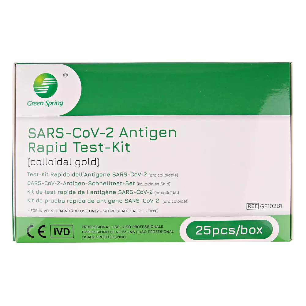 Franz Mensch 315083, Green Spring SARS-CoV-2 Antigen Rapid Test Kit (Colloidal Gold), Anterior Nasal, image 1