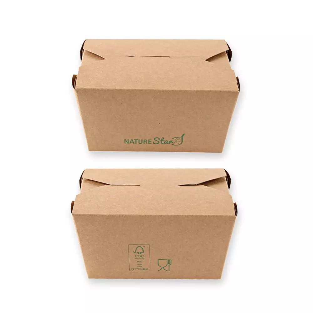 NATUREStar 417313, Menu Organic Kraft Paper/PE Food Boxes, 130 x 105 x 65 mm, FSC®-mix, image 3