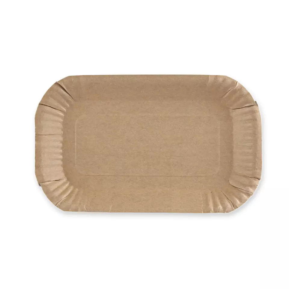 Franz Mensch 415195, Organic Kraft Paper Trays, Rectangular, 150 x 230 x 20 mm, FSC®-mix, image 1, gallery thumbnail