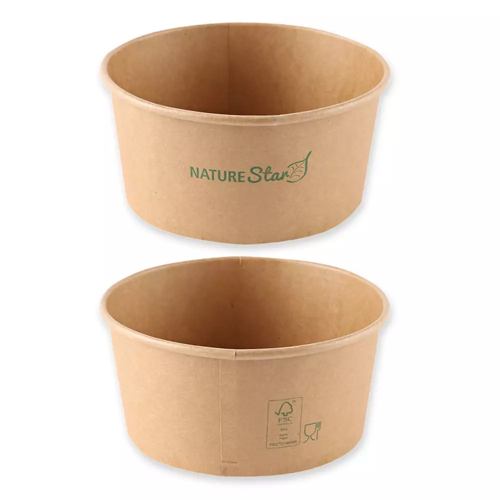 NATUREStar 417100, Caesar Organic Kraft Paper/PE Salad Bowls, 1000 ml, Ø 150 mm, FSC®-mix, image 4