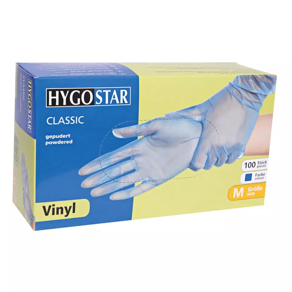 HygoStar 26906, Classic Vinyl Gloves, Powdered, image 2, gallery thumbnail