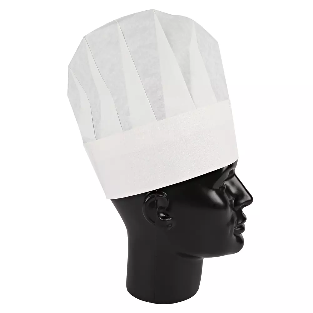 HygoStar 0980, Excellent Special Crepe Paper Chef's Hats, 22 cm, White, image 4