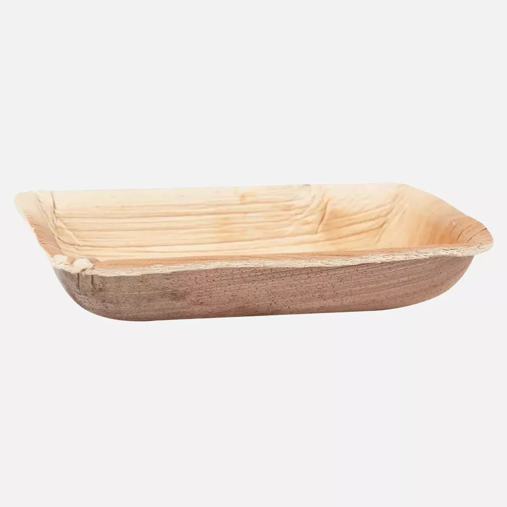 Franz Mensch 410631, Palm Leaf Fingerfood Trays, Organic, Rectangular, 115 x 65 mm, 25 ml, image 1