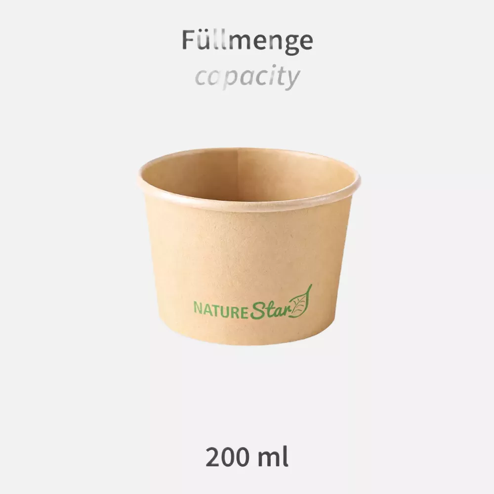 NATUREStar 416235, Organic Minestrone Kraft Paper/PLA Soup Cups, 200 ml, ø 97 mm, 60 mm, image 5