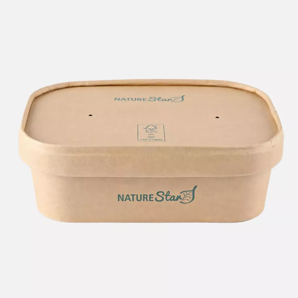 NATUREStar 417465, Takeaway Organic Kraft Paper/PE Trays, 650 ml, 172 x 120 x 50 mm, FSC®-mix, image 4, gallery thumbnail