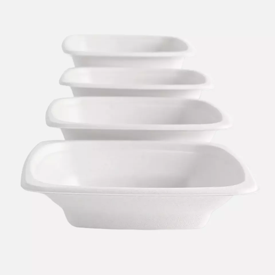 NATUREStar 41175, Organic Bagasse Trays, 180 x 54 mm, 700 ml, Square, image 2, gallery thumbnail