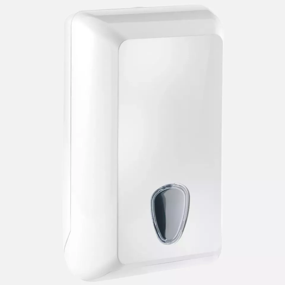 Franz Mensch 888821, Interfold Plastic Toilet Paper Dispenser, White, image 1, gallery thumbnail