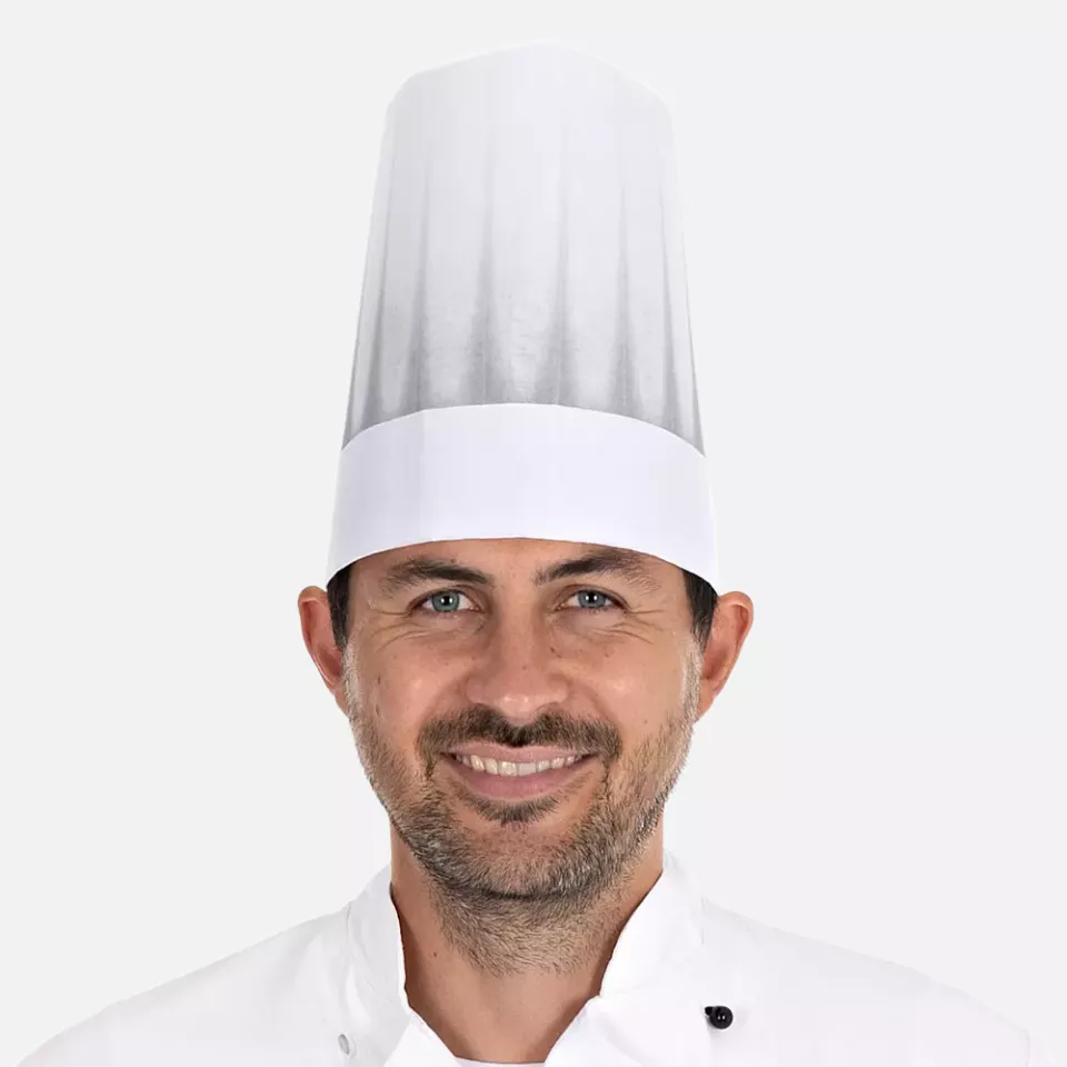 HygoStar 0970, Europa Extra Viscose Chef's Hat, 22 cm, White, Exposed, image 1, gallery thumbnail