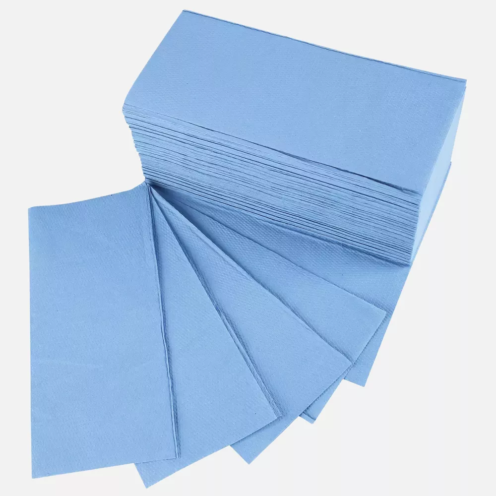 HygoClean 30404, Recycled Paper Hand Towels, 2-ply, V/ZZ-fold, Blue, image 1