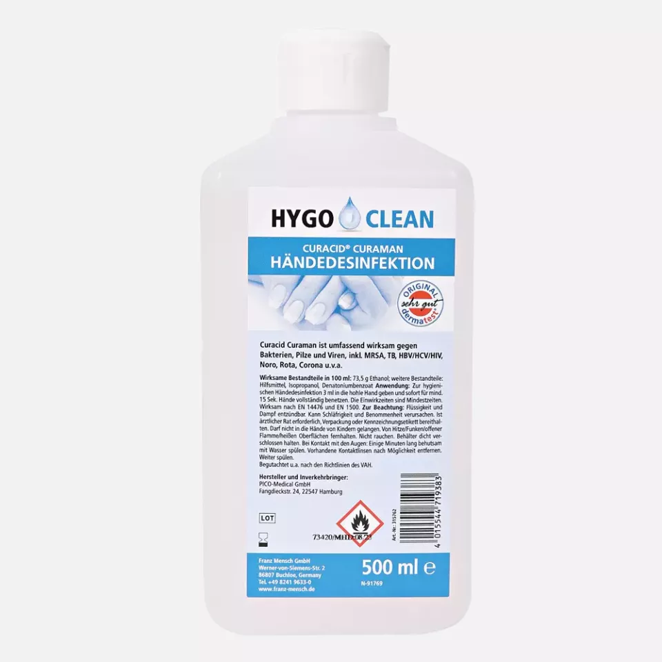 HygoClean 315762, Alcoholic Hand Disinfectant, 0,5 l, image 1, gallery thumbnail