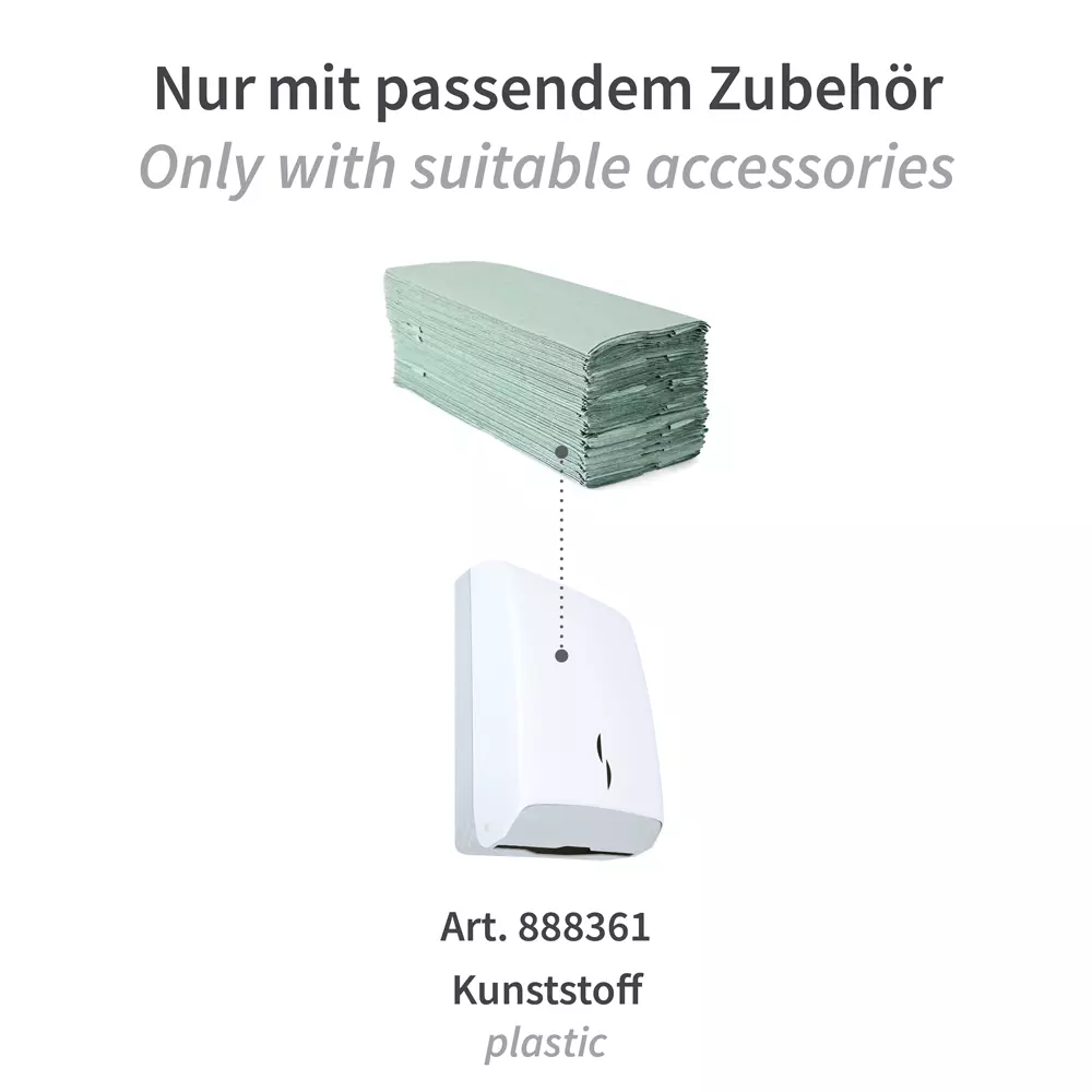 HygoClean 30463, 1-lagige Recycling-Papierhandtücher, C-Falz, Grün, image 5