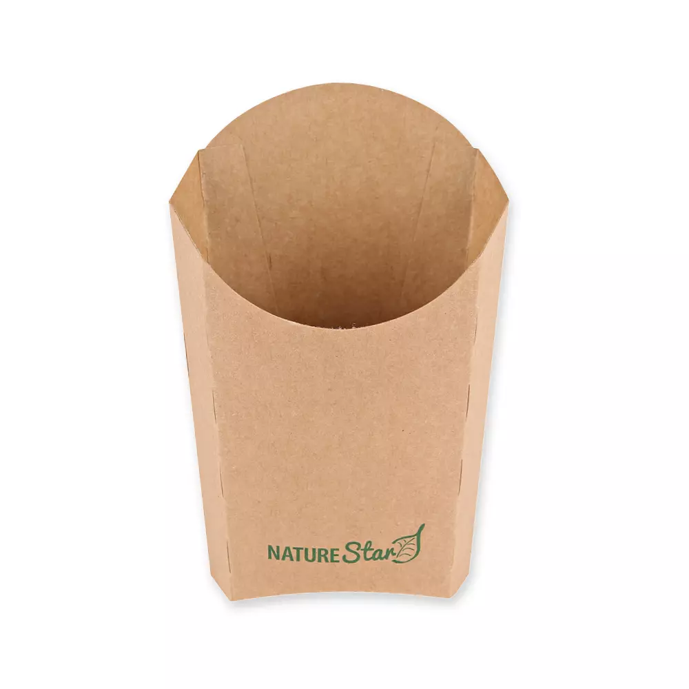 NATUREStar 417722, Organic Kraft Paper/PE Fries Boxes, 90 x 55 x 152 mm, FSC®-Mix