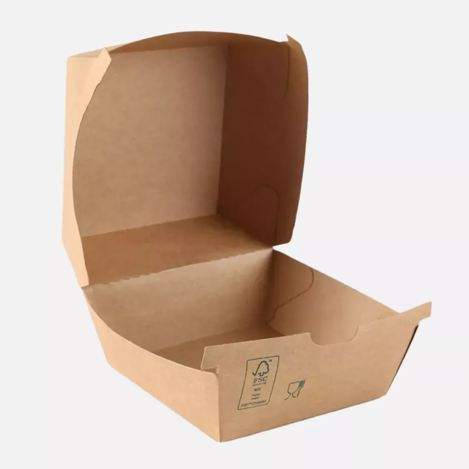 NATUREStar 417411, Organic Hamburger Boxes, 105 x 85 mm, Kraft Paper/PE, FSC®-mix, image 5, gallery thumbnail