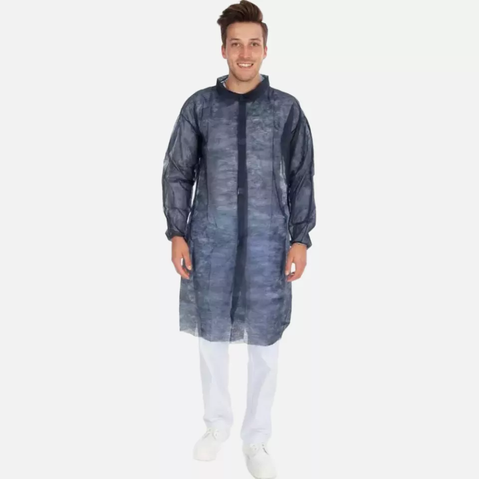 HygoNorm 274736, Eco PP Besucherkittel mit Klettverschluss, XXXXL, Blau, image 1, gallery thumbnail