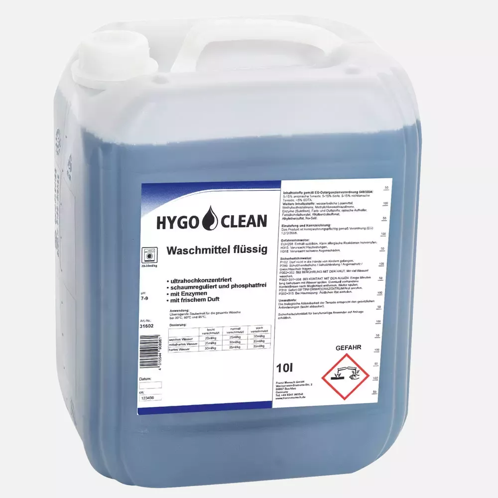 HygoClean 31602, Liquid Laundry Detergent, 10 l, image 1
