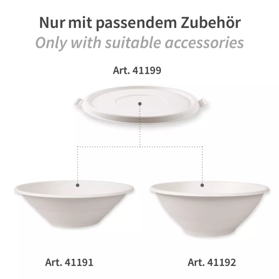 NATUREStar 41192, Round Bagasse Bowls, 1200 ml, Ø 195 mm, image 3, gallery thumbnail