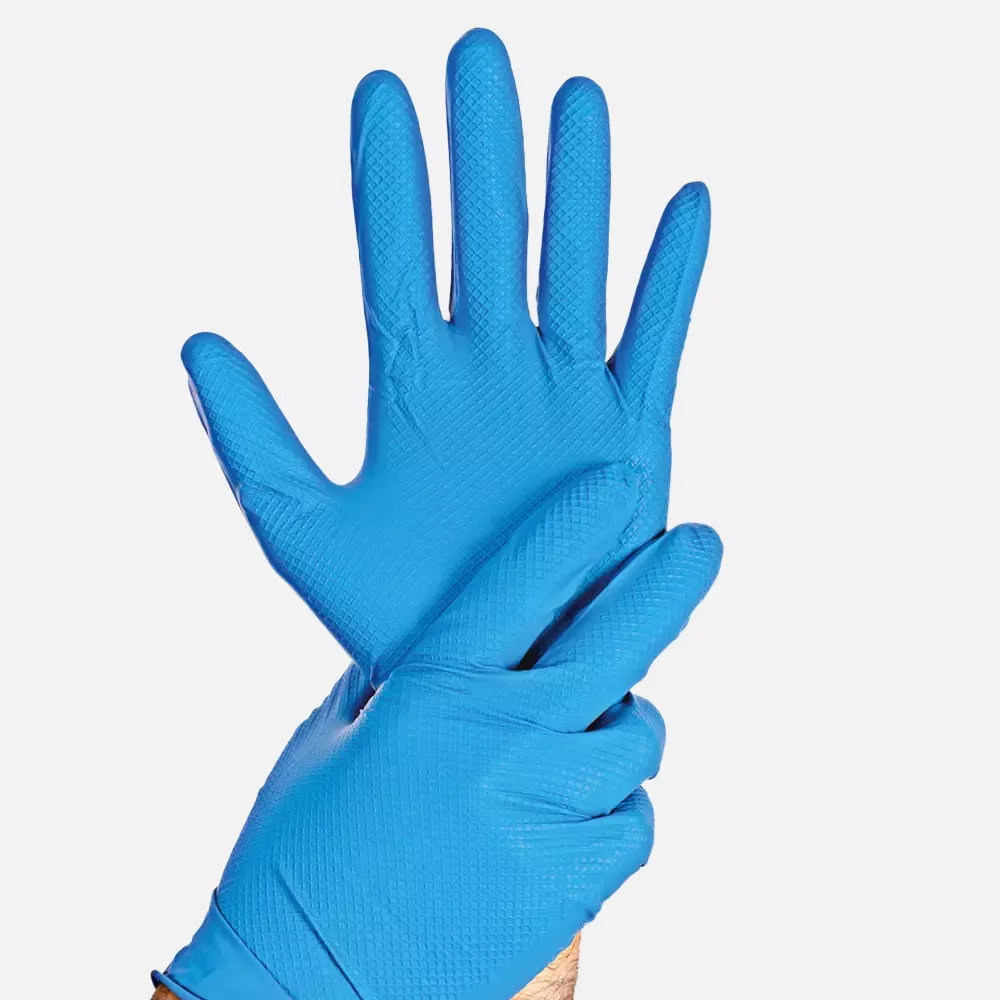Franz Mensch 2708069, Power Grip Light Nitrile Gloves, Powder-Free, image 1