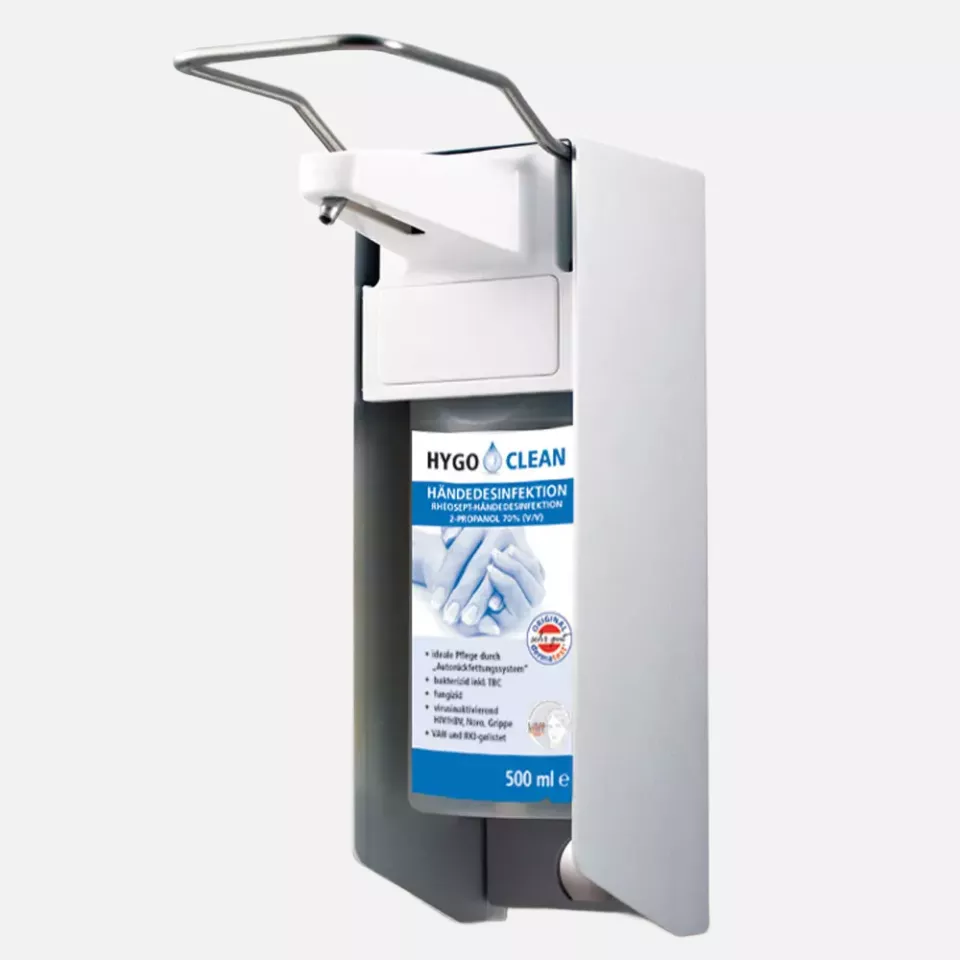 HygoClean 88842, Euro Short Arm Lever Dispenser, 0.5 l, Aluminum, image 1, gallery thumbnail