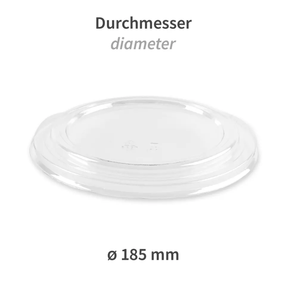 NATUREStar 400118, Caesar Organic rPET Salad Bowl Lids, ø 185 mm, Transparent, image 2, gallery thumbnail