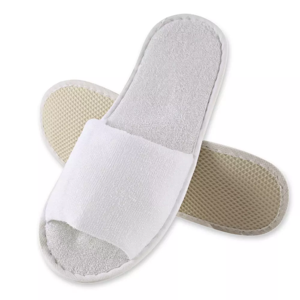 HygoNorm 5551, Classic Polyester Slippers, Open, White