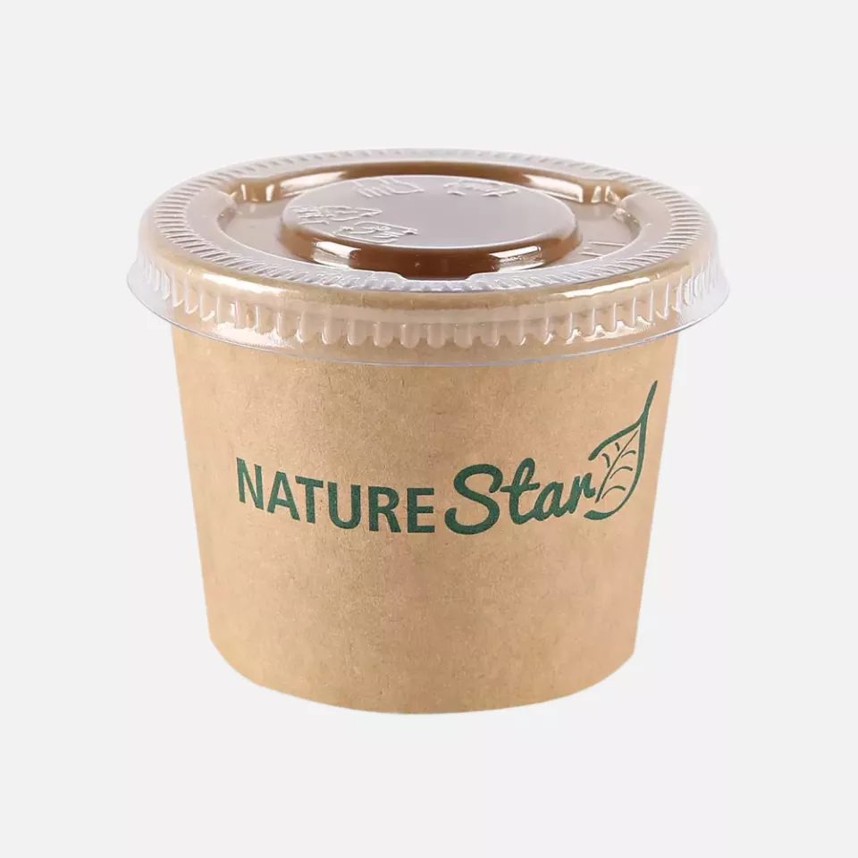 NATUREStar 417060, FSC®-mix Kraft Paper/PE Dip Trays, Small, ø 61.5 mm x 48 mm, Organic, image 4, gallery thumbnail