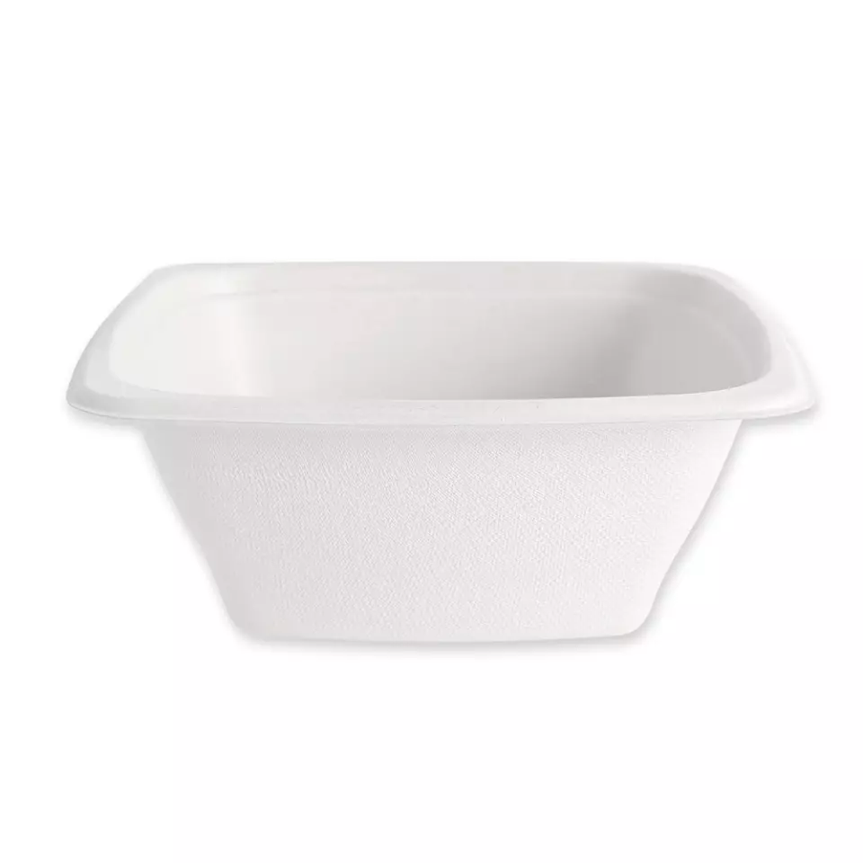 NATUREStar 41176, Square Organic Bagasse Trays, 180 x 70 mm, 950 ml