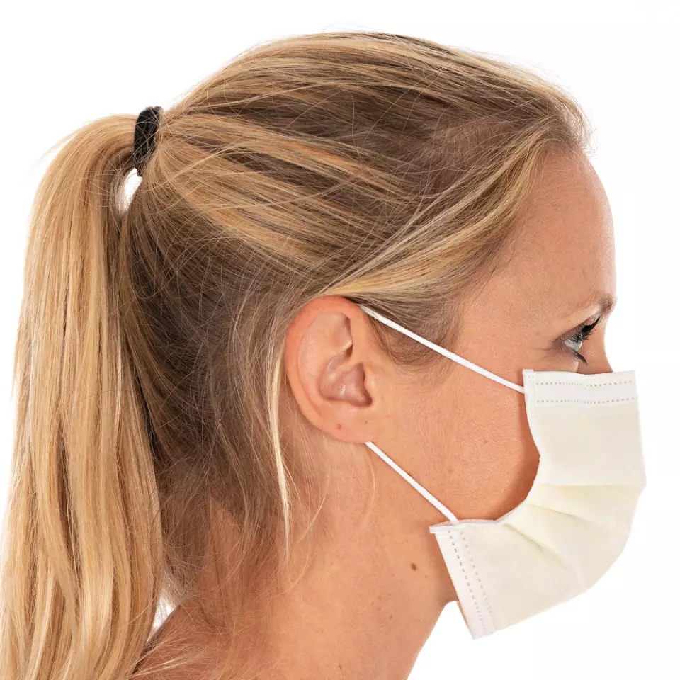 HygoStar 29149, Civil Use 3-Ply PP Face Masks, Yellow, image 3, gallery thumbnail