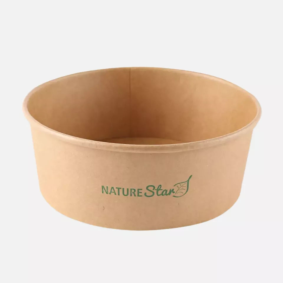 NATUREStar 417130, Caesar Organic Kraft Paper/PE Salad Bowls, 1300 ml, Ø 185 mm, FSC®-mix, image 1, gallery thumbnail