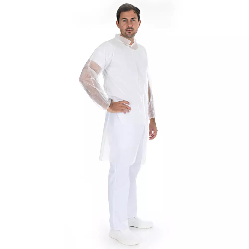 HygoNorm 27419, Light PP Visitor Gowns, Push Buttons, image 1