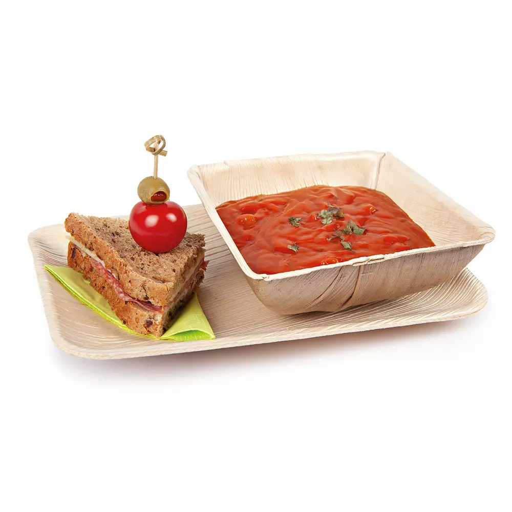 NATUREStar 410632, Organic Palm Leaf Plates, 170 x 120 mm, Rectangular, image 2