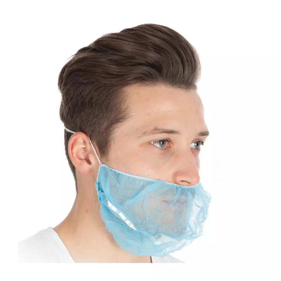 HygoStar 291621, PP Detectable Beard Cover, Blue, image 3, gallery thumbnail