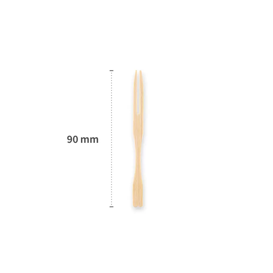 NATUREStar 388511, Organic Bamboo Fruit Forks, 90 mm, Natural, image 2, gallery thumbnail