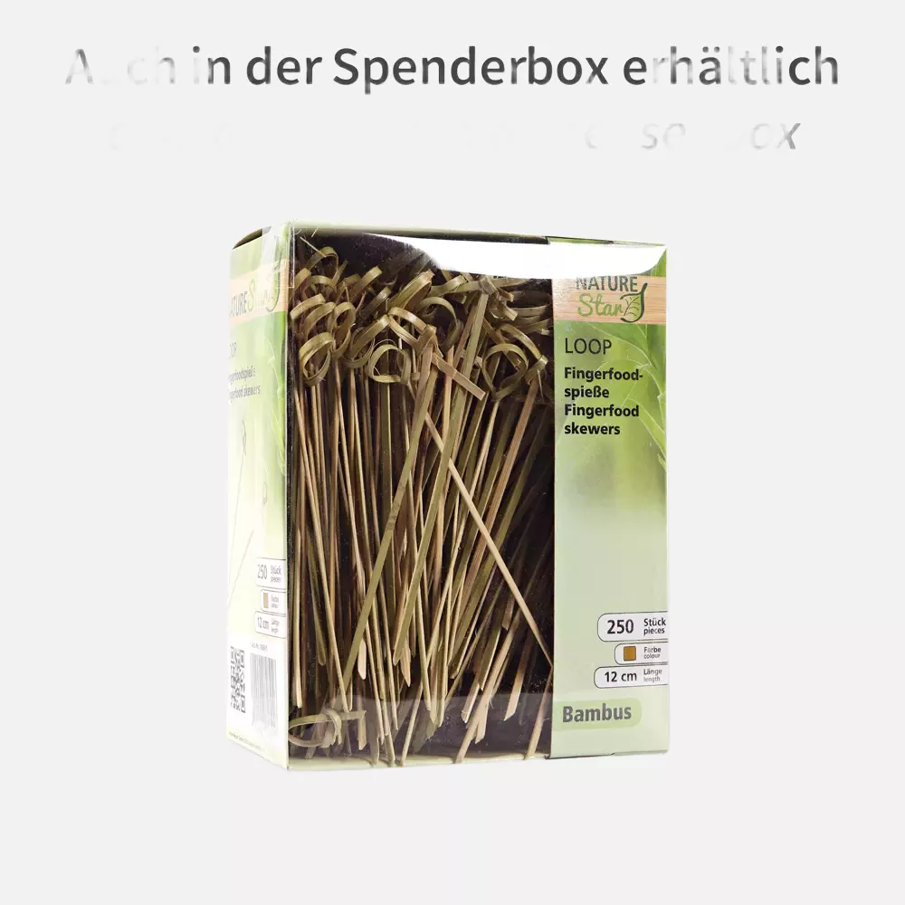 NATUREStar 38966, Organic Loop Bamboo Fingerfood Skewers, 90 mm, Natural, image 9