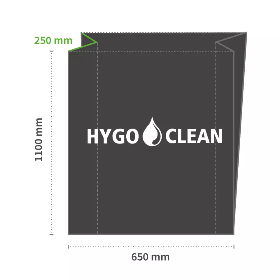 HygoClean 32445, LDPE Waste Bags, 160 l, Black, Roll, image 4, gallery thumbnail