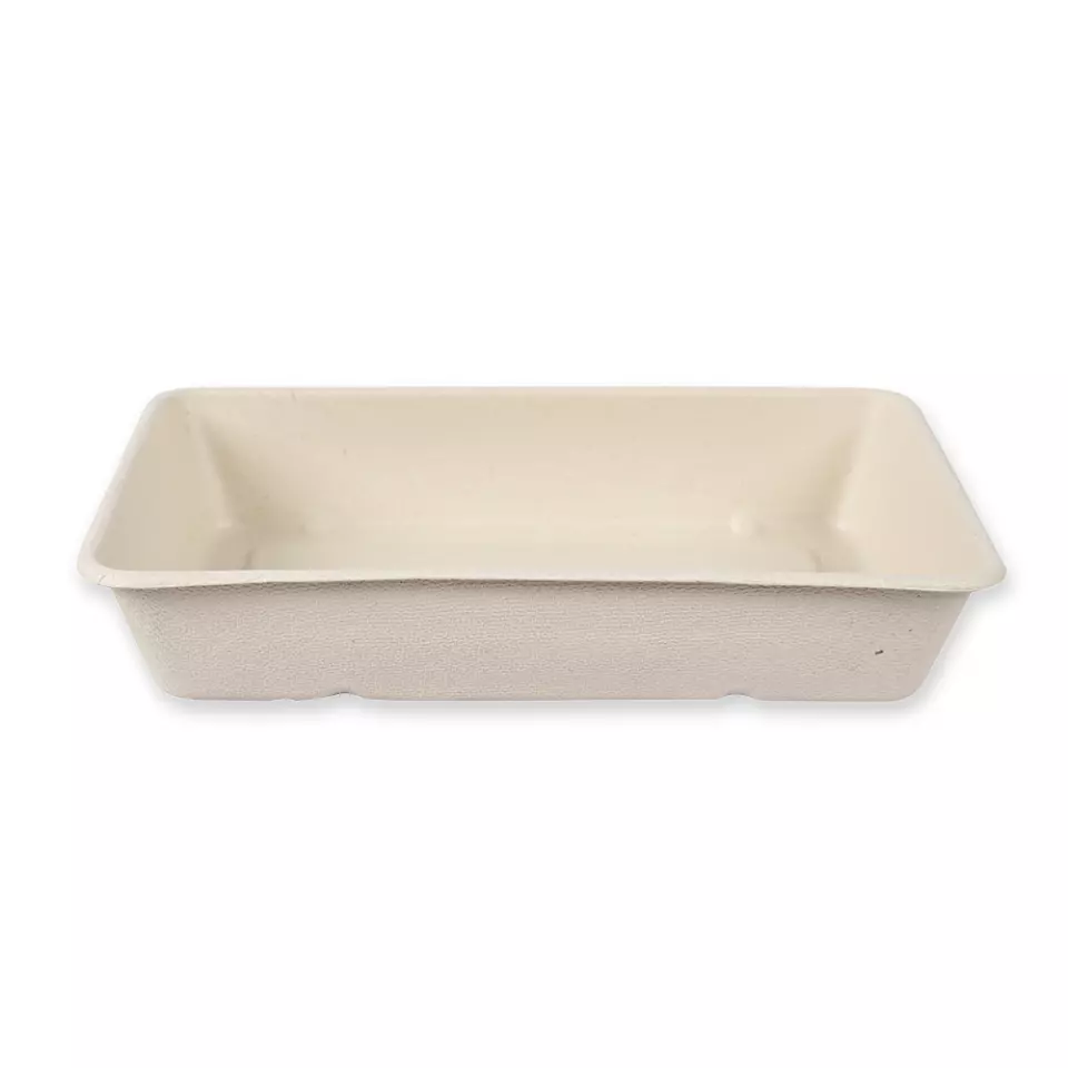 NATUREStar 411455, Classico Organic Bagasse Trays, 230 x 156 x 45 mm, 1200 ml, image 2, gallery thumbnail