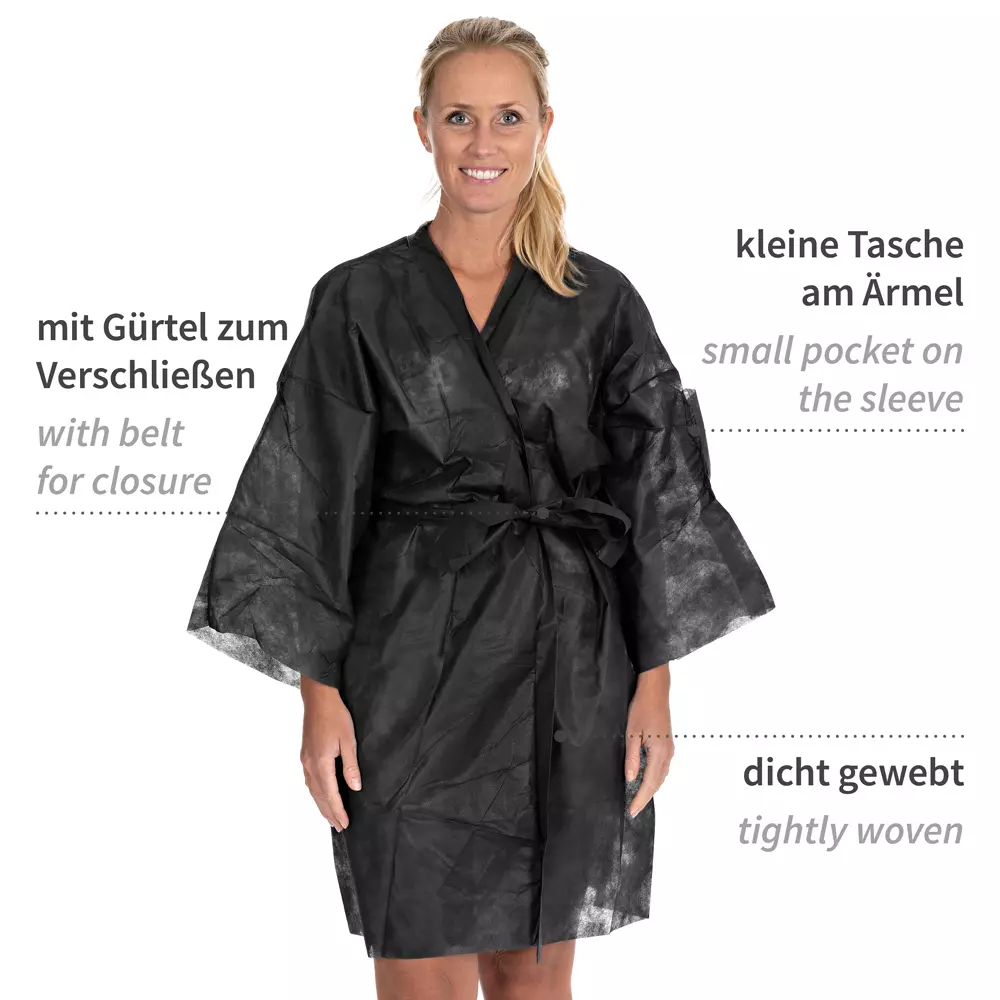 Hygostar 300204, PP Kimono, Black, image 3