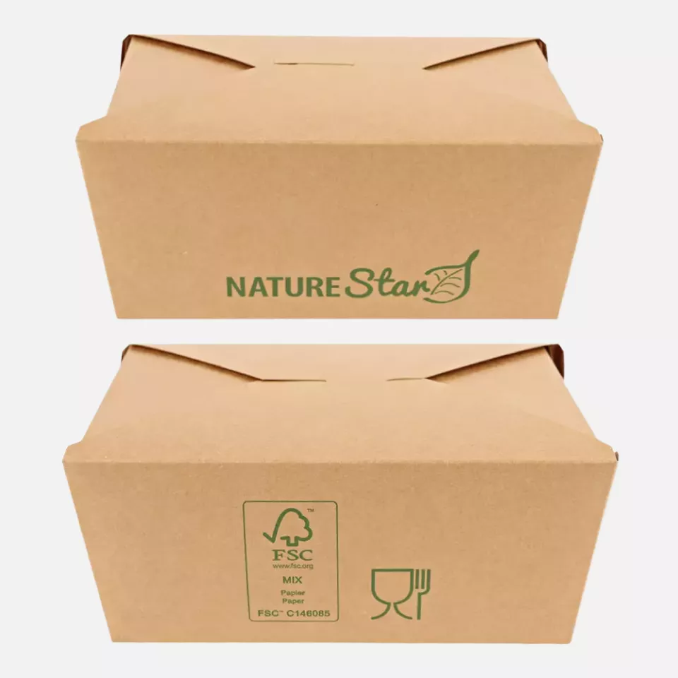 NATUREStar 417323, Menu Organic Kraft Paper/PE Food Boxes, FSC®-Mix, 215 x 162 x 90 mm, image 6, gallery thumbnail
