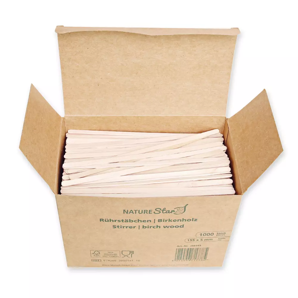 NATUREStar 388543, Organic Wood Stirrers, FSC® 100%, 155 mm, image 4