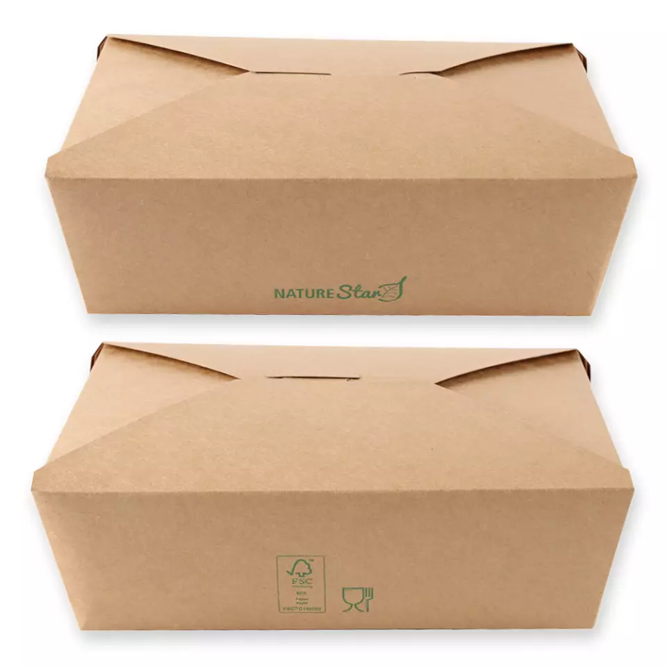 NATUREStar 417321, Menu Organic Food Boxes, 215 x 162 x 64 mm, kraft paper/PE, FSC®-mix, image 3, gallery thumbnail