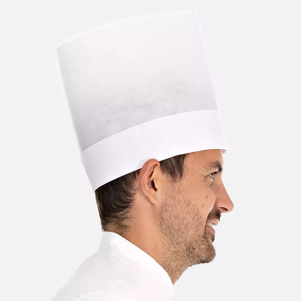 HygoStar 0971, Europa Extra Chef's Hat, 22 cm, White (Viscose, Exposed), image 3, gallery thumbnail