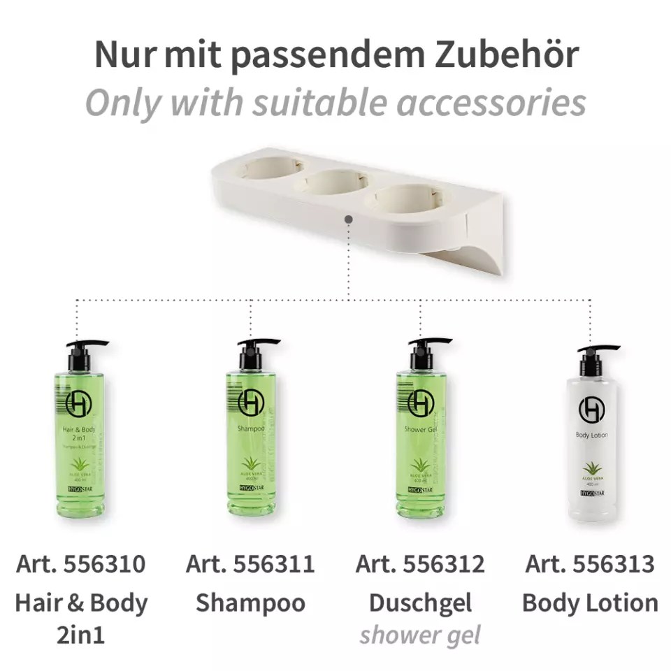 HygoStar 556308, Pump Dispenser Holder, Plastic, White, image 5, gallery thumbnail