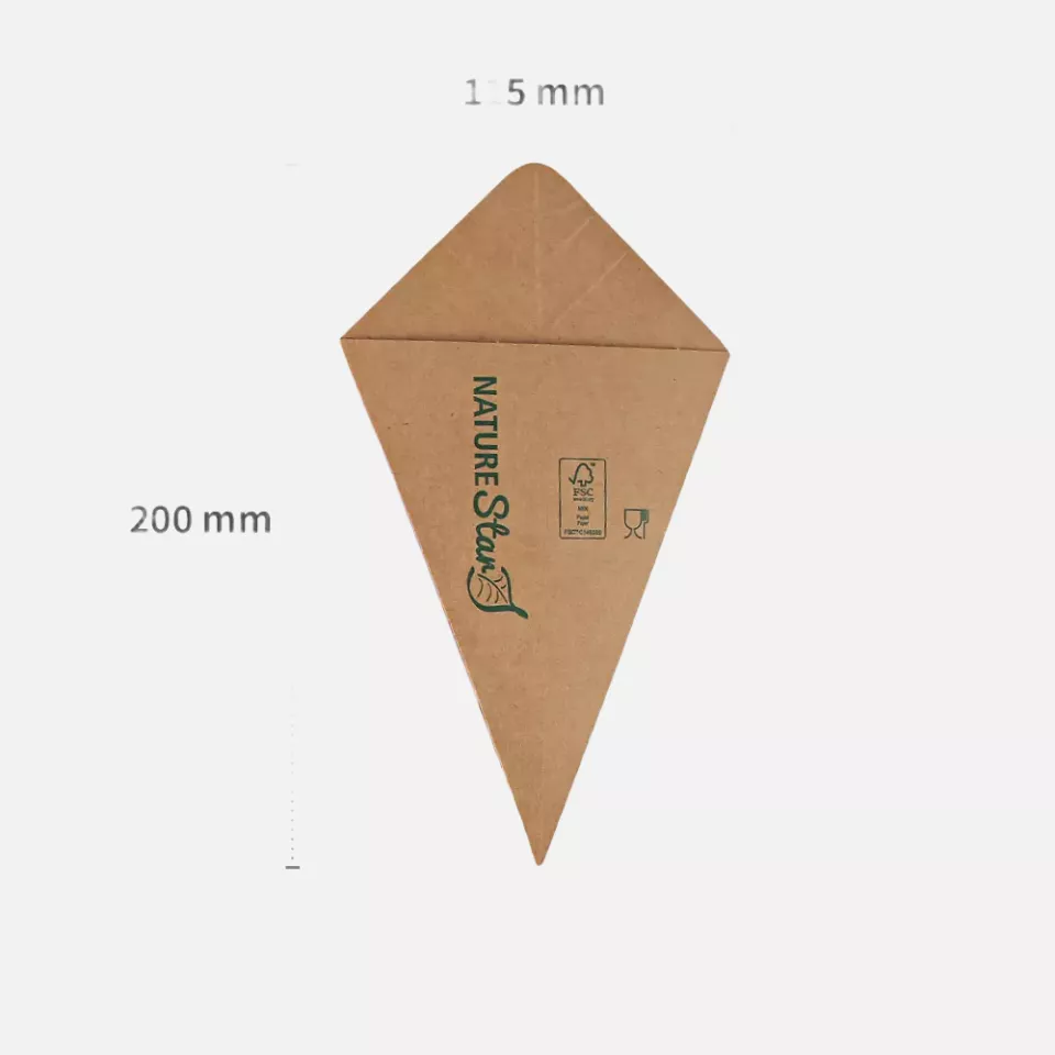 NATUREStar 417720, Organic Kraft Paper/PE Fry Bags, Ø 200 mm x 117, FSC®-mix, image 3, gallery thumbnail