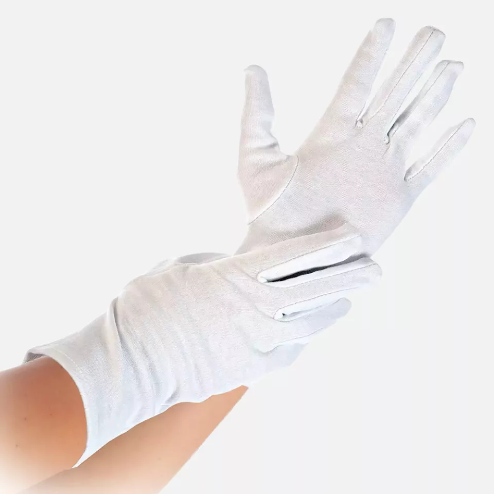 HygoStar 2710, Blanc Cotton Gloves, 11/XXL, White, image 2, gallery thumbnail