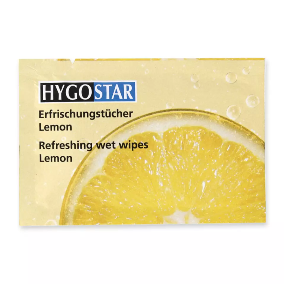 HygoStar 31511, Refreshing Viscose/PES Wet Wipes, Lemon, image 1, gallery thumbnail
