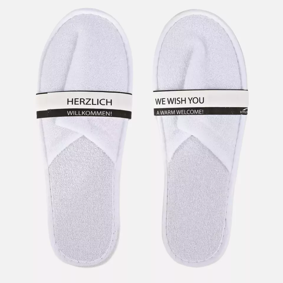 HygoNorm 55515, Classic Polyester Slippers, White, Closed, image 4, gallery thumbnail
