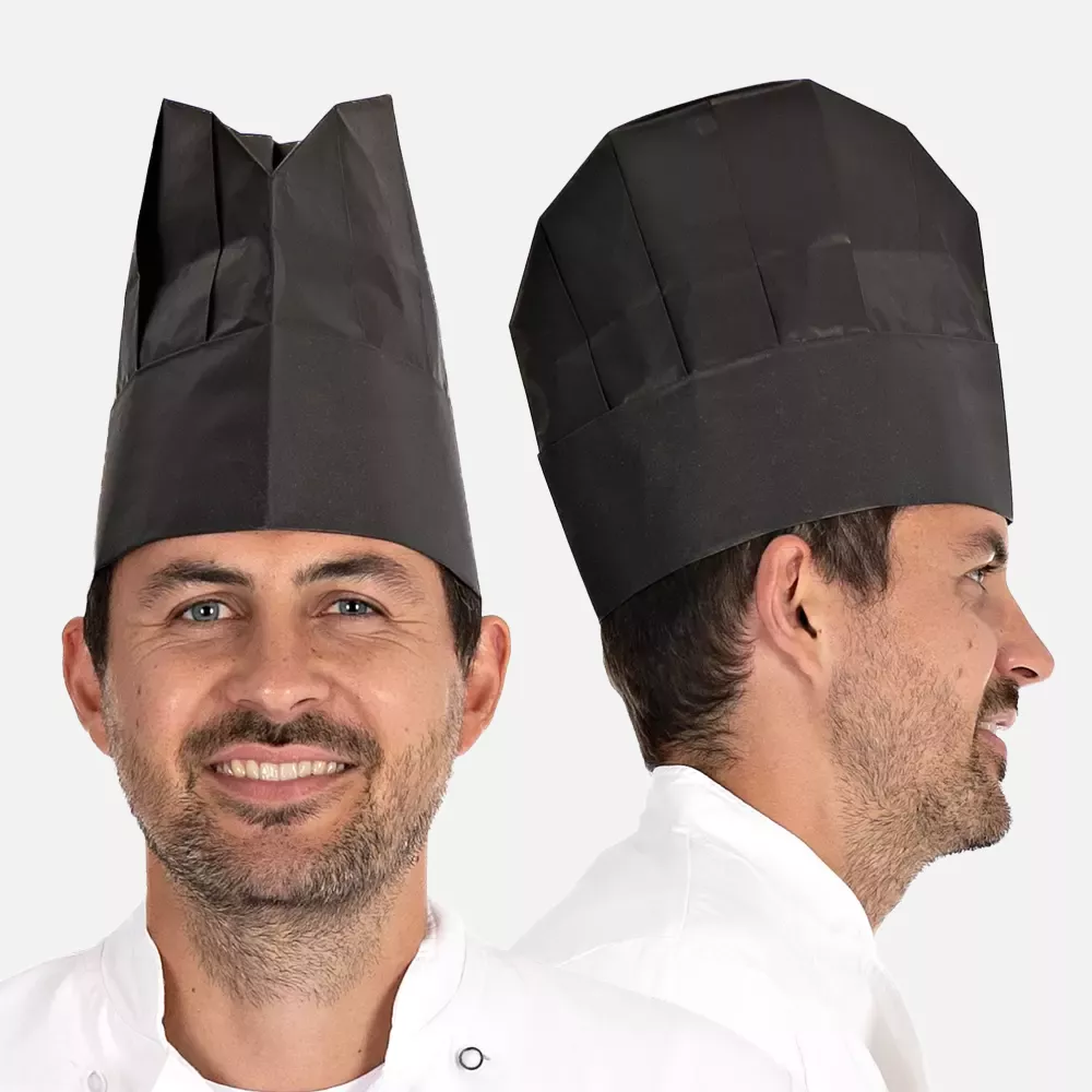 HygoStar 09803, Excellent Paper Chef's Hats, 22 cm, Black, image 2