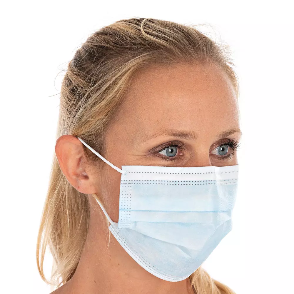 HygoStar 291768, Type II 3-Ply PP Face Masks, Blue, Individually Packed, image 2